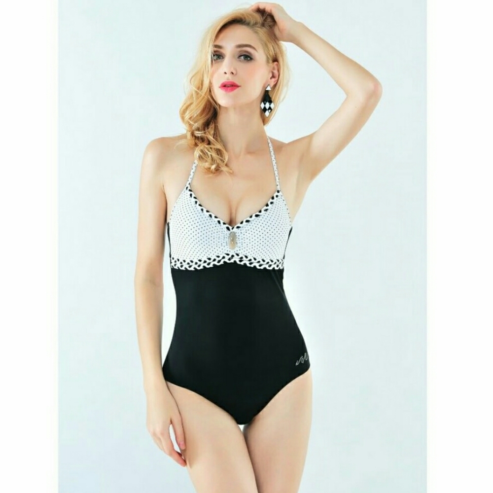 Retro Polka Dot 1-PC Bathing Swim Suit Rockabilly Pin Up Girl